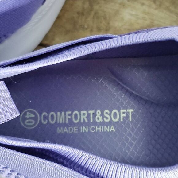 NWOB Comfort&Soft Womens Purple Slip-on Mesh Casual Tennis Running Sneakers 40 - Picture 6 of 6